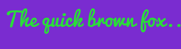 Image with Font Color 2ADE39 and Background Color 7A2CD0